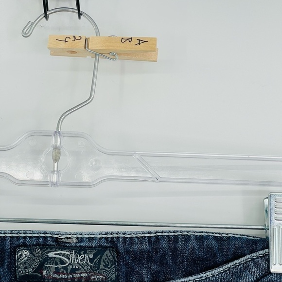 Silver Aiko Bootcut Jeans Size 27 Thick Stitch Cowboy‎ Rodeo Distressed - Picture 11 of 11